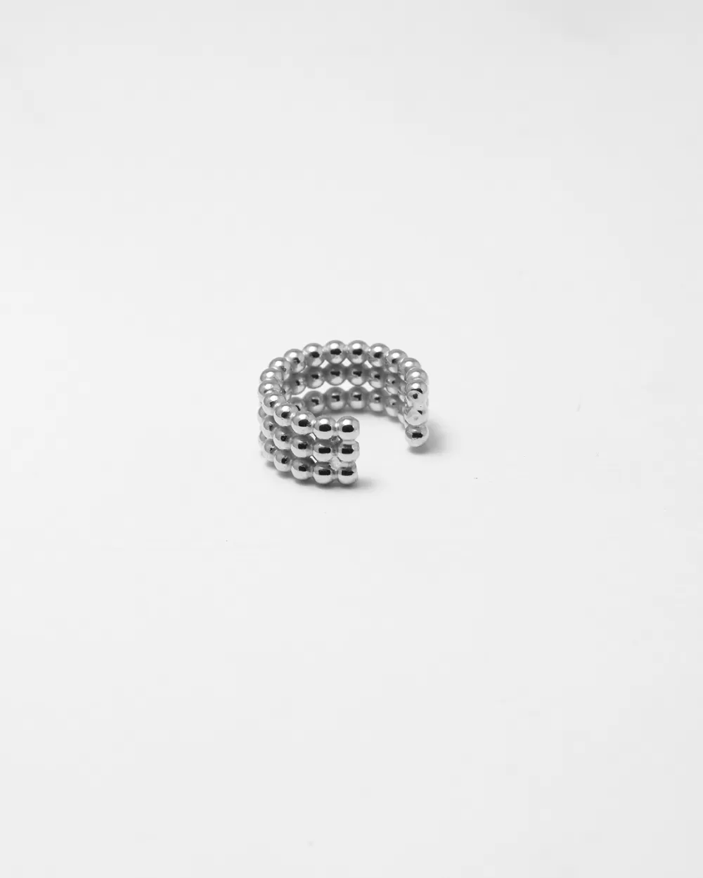 Nove25 Ear Cuff Orecchino Senza Buco Palline Tre Giri In Argento