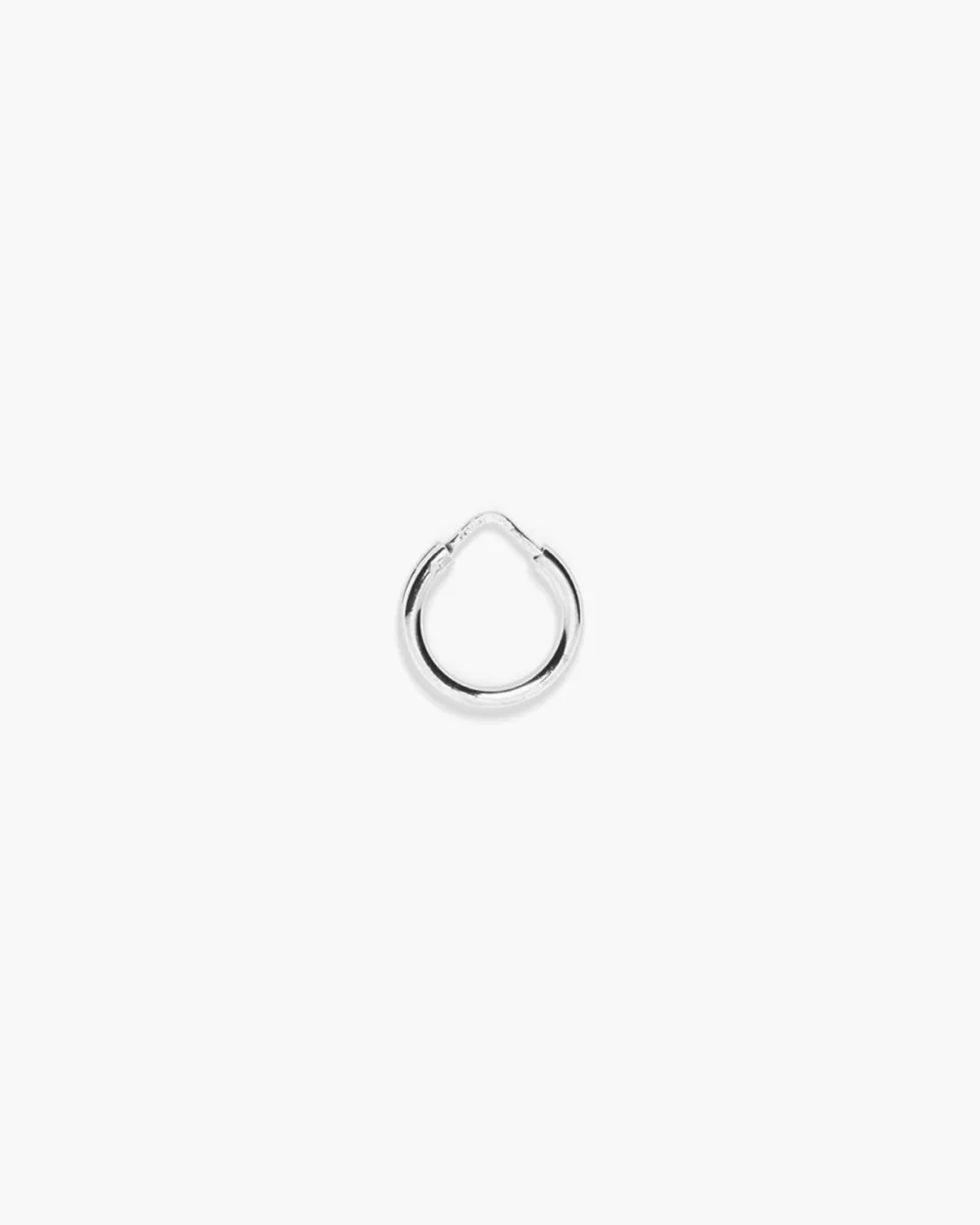 Nove25 Orecchino A Cerchio Impernato Filo Tondo 2,5 In Argento Rodiato