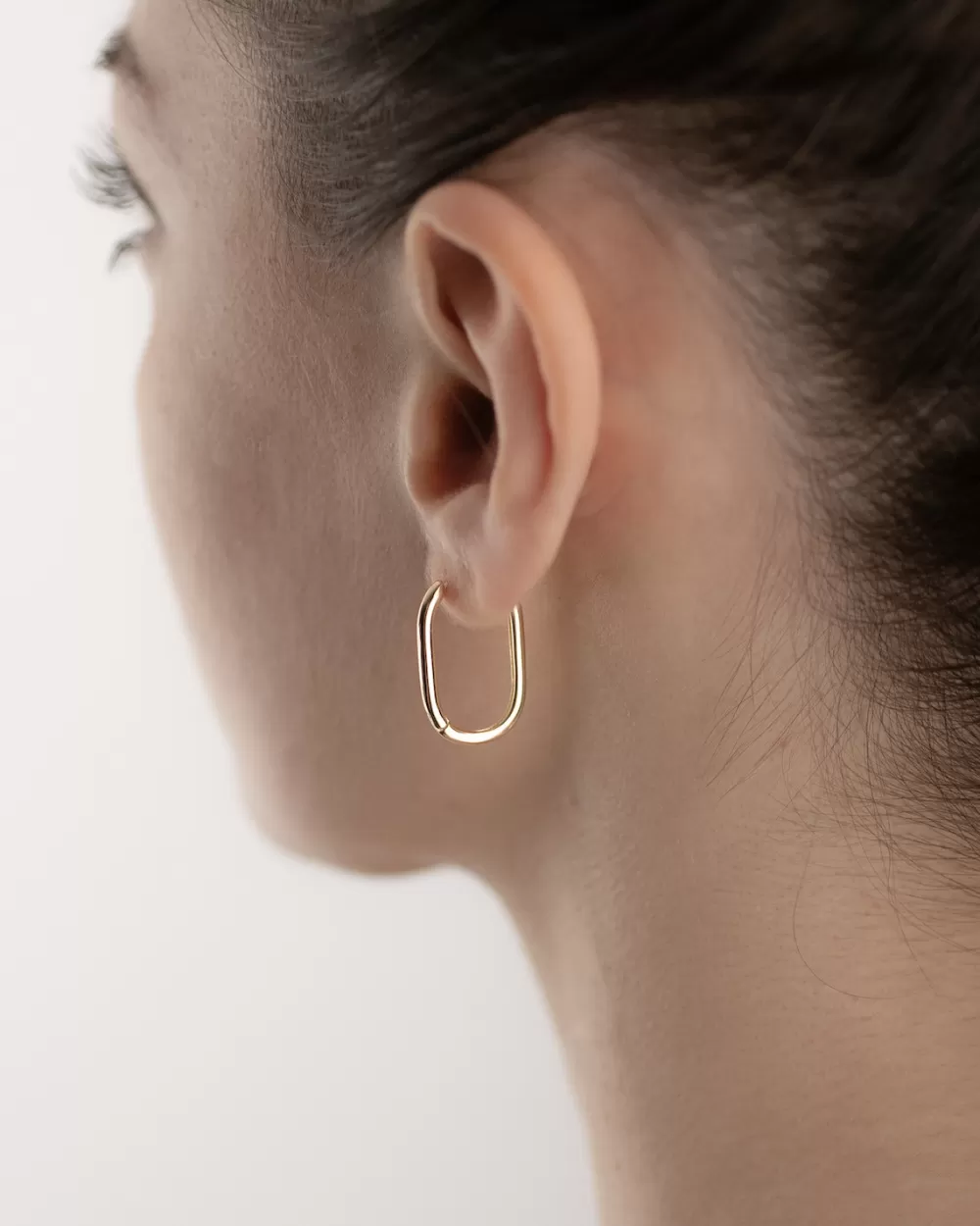 Nove25 Orecchino Singolo Ovale Medio Soft / Oro Giallo Lucido