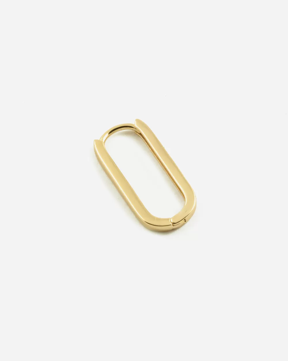 Nove25 Orecchino Singolo Ovale Squadrato Medio Slim / Oro Giallo Lucido